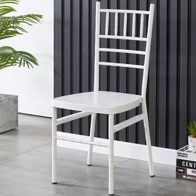Jeffcoco Furniture Wedding Bamboo Metal Chair For Party Dining Home Furniture Outdoor Balcony Chair (White Metal) - Image 2