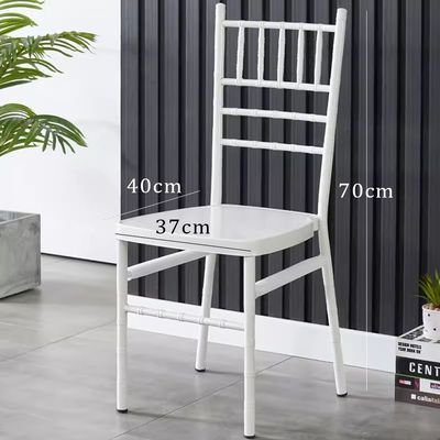 Jeffcoco Furniture Wedding Bamboo Metal Chair For Party Dining Home Furniture Outdoor Balcony Chair (White Metal) - Image 3