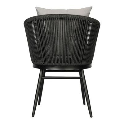 Jeffcoco Furniture Garden Lounge Seat Set,Outdoor Chair with Cushions,Patio Outdoor Balcony Seat,Grey Outdoor Sofa Furniture Handmade Rope (Chair) - Image 4