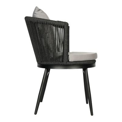 Jeffcoco Furniture Garden Lounge Seat Set,Outdoor Chair with Cushions,Patio Outdoor Balcony Seat,Grey Outdoor Sofa Furniture Handmade Rope (Chair) - Image 5