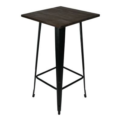 Jeffcoco Furniture Wooden Bar Table Chair,Black Walnut Wood High Table Counter,Home Bar Furniture For Kitchen Dining (Bar Table) - Image 2