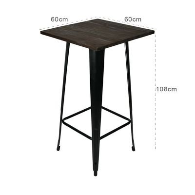 Jeffcoco Furniture Wooden Bar Table Chair,Black Walnut Wood High Table Counter,Home Bar Furniture For Kitchen Dining (Bar Table) - Image 3