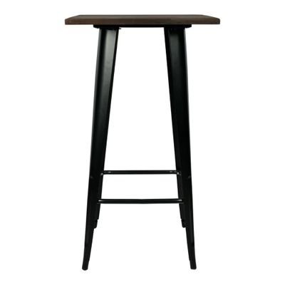 Jeffcoco Furniture Wooden Bar Table Chair,Black Walnut Wood High Table Counter,Home Bar Furniture For Kitchen Dining (Bar Table)