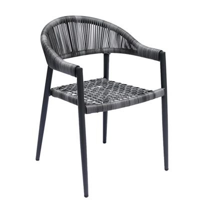 Jeffcoco Furniture Garden Chair,Balcony Chair Grey Arm Chair For Outdoor Lounge Chair Patio Seating - Image 5
