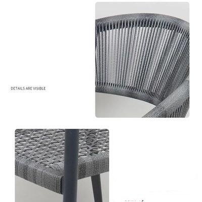 Jeffcoco Furniture Garden Chair,Balcony Chair Grey Arm Chair For Outdoor Lounge Chair Patio Seating