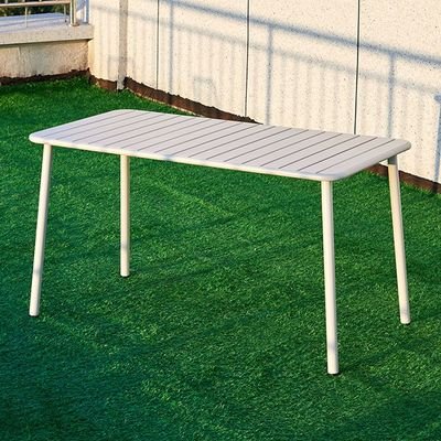 Jeffcoco Furniture Outdoor Metal Table,Water proof,Heat Proof,Balcony Garden BBQ Patio Table(1 PC Grey) - Image 2