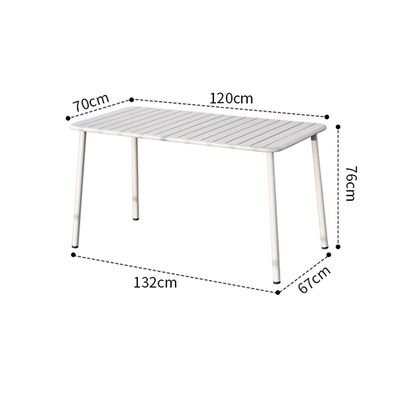 Jeffcoco Furniture Outdoor Metal Table,Water proof,Heat Proof,Balcony Garden BBQ Patio Table(1 PC Grey) - Image 3