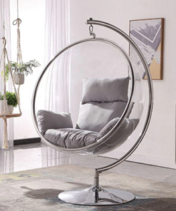 Alternative view of Modern Transparent Acrylic Ball Bubble Swing Chair ( Silver )