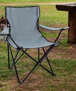 Alternative view of Camping Chair, Folding Camping Chairs for Adults with Armrests and Cup Holder and Carrying Bag, Lightweight Portable for Beach, Perfect for Caravan trips, BBQs, Garden, Picnic, (Grey)