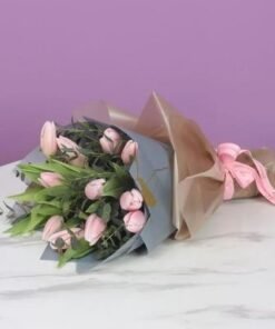 Pink Beauty 11 Tulips Bouquet