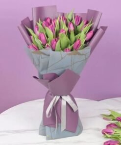 Purple Beauty 21 Tulips Bouquet