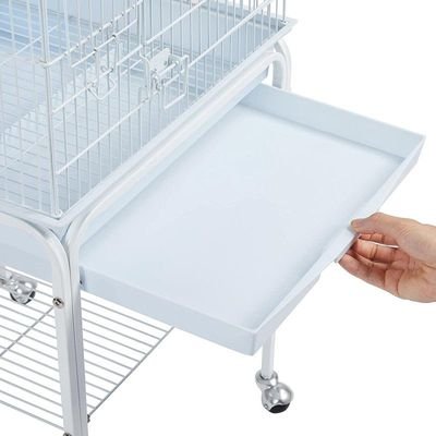 Bird Cage with Rolling Stand White - Image 5