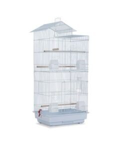 Alternative view of 39-Inch Roof-Top Large Flight Bird Cage for Small Quaker Parrots, Cockatiels, Sun Parakeets, Green Cheek Conures, Budgies, Finches, Lovebirds, and Canaries. Perfect for Pet Birds! (White)