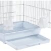 39-Inch Roof-Top Large Flight Bird Cage for Small Quaker Parrots, Cockatiels, Sun Parakeets, Green Cheek Conures, Budgies, Finches, Lovebirds, and Canaries. Perfect for Pet Birds! (White)