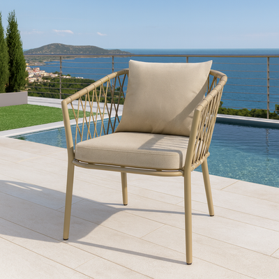 Suzx Modern Outdoor Lounge Armchair Weather-Resistant Patio Sofa - Image 2