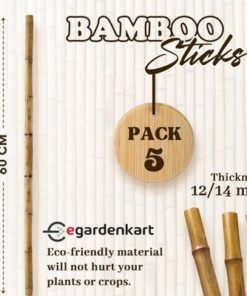 Bamboo Sticks for Plants - 60 Cm, 5 Pcs | Garden Sticks for Strong Support | Long Plant sticks for Plant Support Stakes (Slim, 5pcs, 60cm) - Image 3