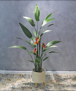 Alternative view of 155cm Tall Bird of Paradise Plant, Realistic Faux Plants with Flexible Stem, Green Leaves & Tropical Flower, Everlasting, UV-Resistant, Maintenance-Free & No Watering Fake Plants for Home Decor