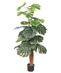 Artificial Monstera Plant, Faux Plant with Flexible Green Leaves, Stems, Simulated Trunk & Pot, Waterproof, Odorless, Maintenance-Free & Long-Lasting Fake Tree for Home Event Decor (140cm) - Image 3