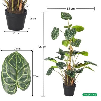 Monstera Faux Plant, Nearly Natural Artificial Plants with Pots & Green Leaves, Waterproof, Fade-Resistant Fake Plants, Pet-Friendly & Maintenance-Free Fake Tree for Home Event Decor (SG) - Image 4