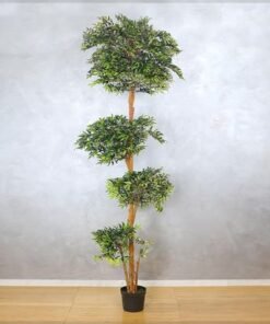 Alternative view of 260cm Artificial Ficus Plant, Faux Plant with Flexible Green Leaves, Simulated Trunk & Pot, Waterproof Odorless Fake Plant, Maintenance-Free & Long-Lasting Fake Tree for Home Office Event Decor