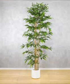 Alternative view of Artificial Bamboo Plant, Realistic Faux Plants Green Leaves with Clear Leaf Texture, Waterproof, Fade-Resistant, Pet-Friendly & Maintenance-Free Fake Tree for Home Office Event Decor (230cm)