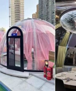 Garden Dome Igloo 4 Meter Clear Bubble Tent Outdoor for Garden, Weather Proof Pod Camping Patio Igloo Tent for Backyard Canopy Gazebos Screen House Room Lean to Greenhouse
