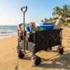 Egardenkart Foldable Wagon Trolley Cart - 150 KGS | Heavy-duty Trolley for Shopping, Camping, Beach, Picnic | Shopping Trolley with Adjustable Handle and 360° Wheels | Multipurpose Camping trolley