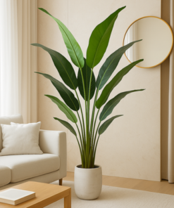 190 cm Artificial Bird of Paradise Plant Lush Indoor Tropical Decor for Living Room, Bedroom & Office (Without Pot) - Image 3