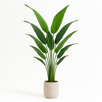 190 cm Artificial Bird of Paradise Plant Lush Indoor Tropical Decor for Living Room, Bedroom & Office (Without Pot) - Image 4