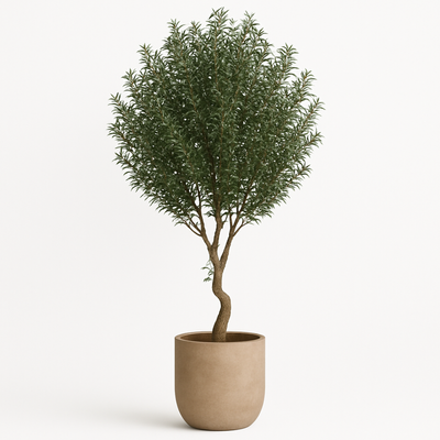 Large 180cm Luxury Artificial Olive Plant with Natural Textured Trunk (Without Pot) - Image 4