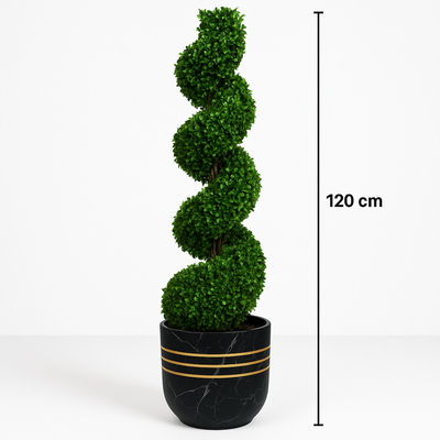 120cm Artificial Spiral Topiary Bonsai Tree Premium Indoor & Outdoor Home Décor Plant (Without Pot)