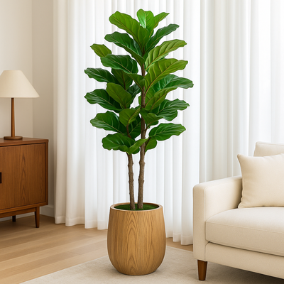 160cm Artificial Fiddle Leaf Fig Plant Premium Indoor Decor (Without Pot) - Image 2