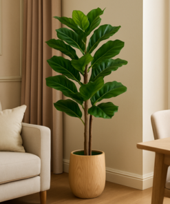 160cm Artificial Fiddle Leaf Fig Plant Premium Indoor Decor (Without Pot) - Image 3