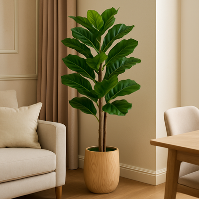 160cm Artificial Fiddle Leaf Fig Plant Premium Indoor Decor (Without Pot) - Image 3