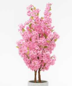 150cm Artificial Cherry Blossom Plant Luxury Pink Sakura Tree With Natural Wood Trunk (Without Pot) - Image 3