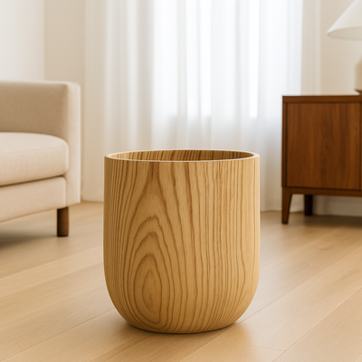 Ceramic Textured Wood-Grain Planter Pot Premium Indoor Décor(30x30cm) - Image 3