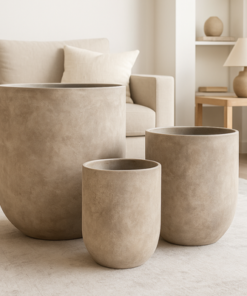 Textured Ceramic Planter Pot Premium Indoor & Outdoor Décor (29x30cm)