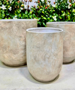 Textured Ceramic Planter Pot Premium Indoor & Outdoor Décor (24x27cm)