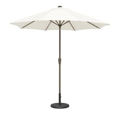 LuxeShade White Outdoor Patio Round Umbrella with Waterproof Canopy & Steel Frame for Garden, Balcony & Poolside - Image 3