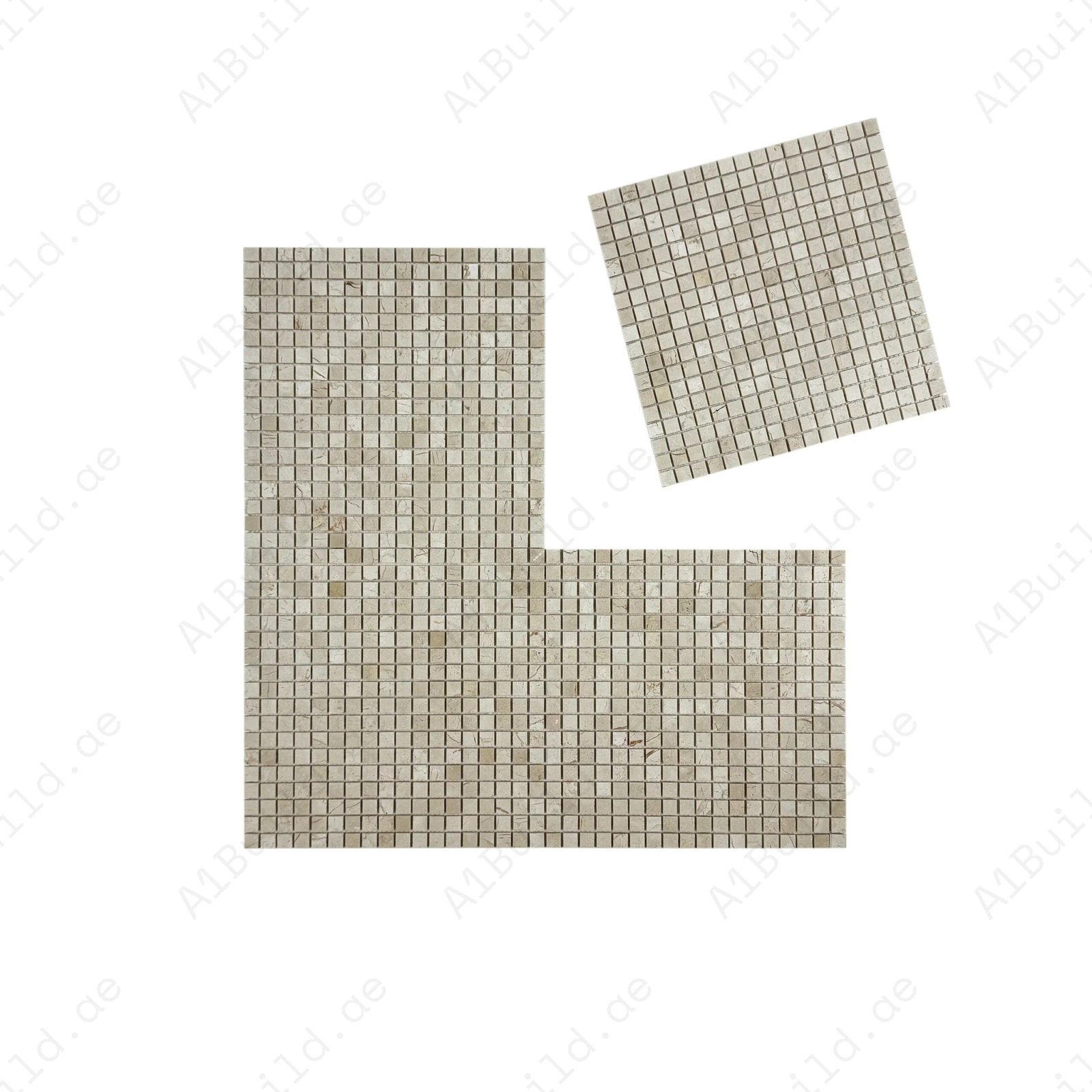 Palace Royale Series Cream Marfil Polished Square Marble Mosaic - Image 2