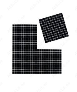Alternative view of Azure Enchantment Series Black Crystal Glass Mosaic