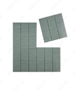 Alternative view of Aurora Strips Series Mint Green Long Strip Glossy Glazed Porcelain Mosaic