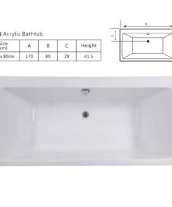 Neon acrylic bathtub – exclusive price offer on the 170cm dimension for a stylish and affordable bathing solution