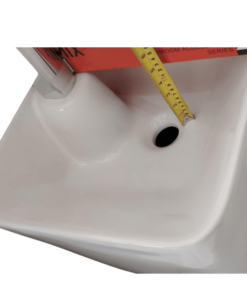 Alternative view of White pedestal basin dimensions 430x360x830mm