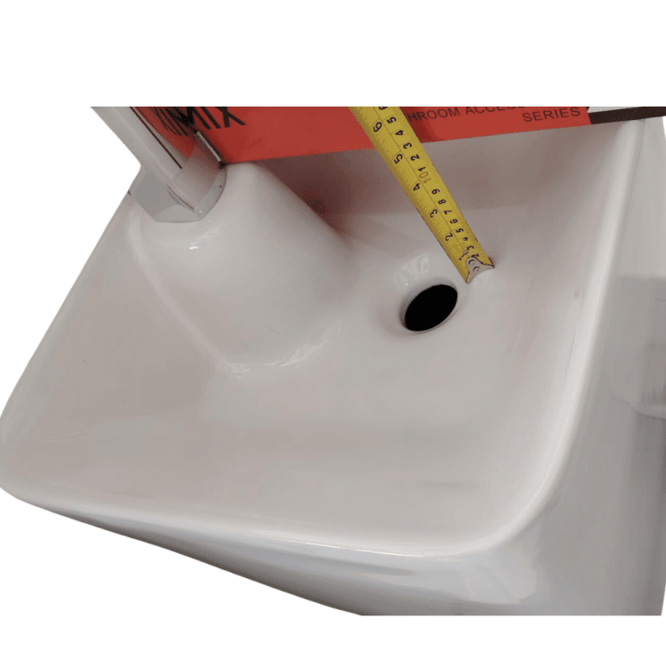 White pedestal basin dimensions 430x360x830mm - Image 2
