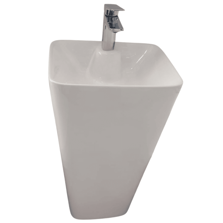 White pedestal basin dimensions 430x360x830mm