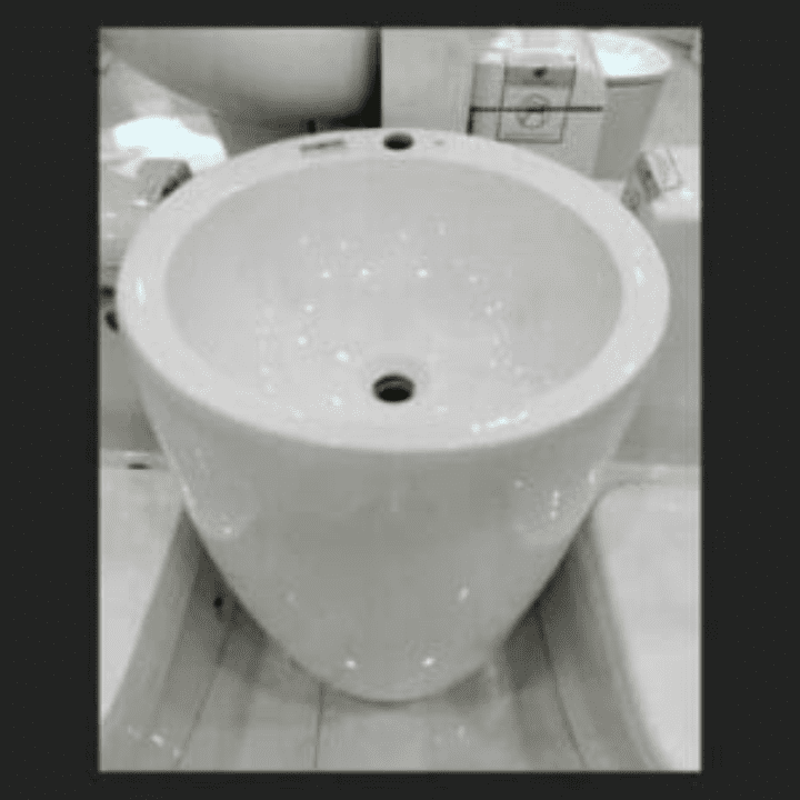Round pedestal basin dimensions 470x470x830mm - Image 2