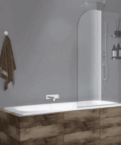 Spjz-2 f chrome bathtub screen – dimensions: 90×140, 6mm tempered plain glass