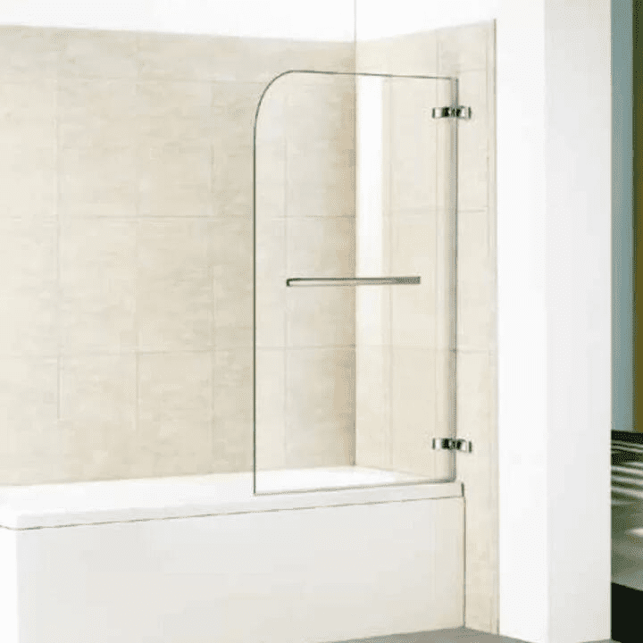 Spj1 chrome bathtub screen – dimensions: 70×140, 6mm plain glass