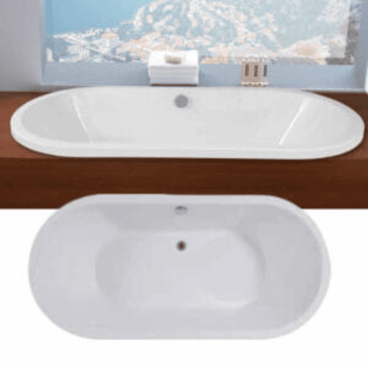 Aveo acrylic bathtub – elevate your shower room tub experience with a spacious 190cm dimension for unparalleled luxury